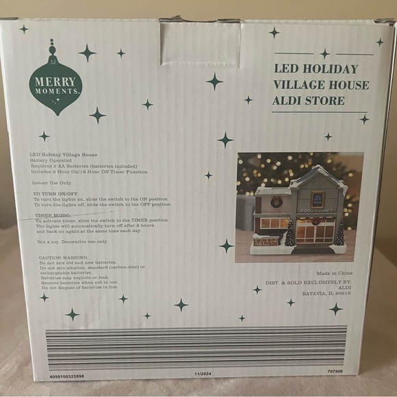 New 2024 Merry Moments Aldi Store-LED Light Up Christmas Village House. - Picture 4 of 7